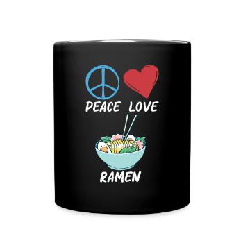 Ramen Liebhaber - Tasse einfarbig - Schwarz - Vorne