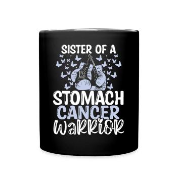 Stomach Cancer Awareness Sister Twins Sibling - Tasse einfarbig - Schwarz - Vorne