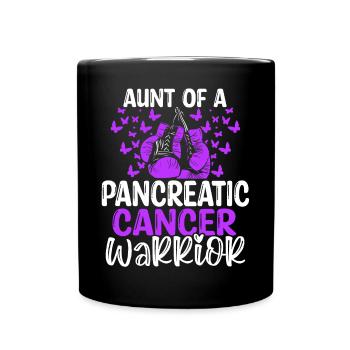 Pancreatic Cancer Awareness Aunt Nephew Niece - Tasse einfarbig - Schwarz - Vorne