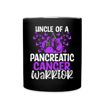 Pancreatic Cancer Awareness Uncle Nephew Niece - Tasse einfarbig - Schwarz - Vorne