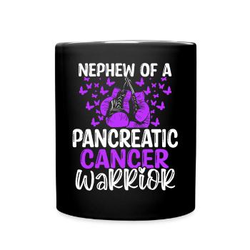 Pancreatic Cancer Awareness Nephew Aunt Uncle - Tasse einfarbig - Schwarz - Vorne