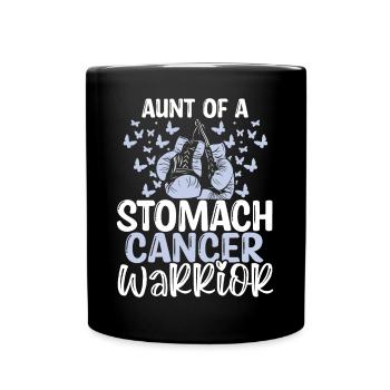 Stomach Cancer Awareness Aunt Nephew Niece - Tasse einfarbig - Schwarz - Vorne