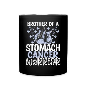 Stomach Cancer Awareness Brother Twins Sibling - Tasse einfarbig - Schwarz - Vorne
