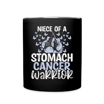 Stomach Cancer Awareness Niece Aunt Uncle - Tasse einfarbig - Schwarz - Vorne