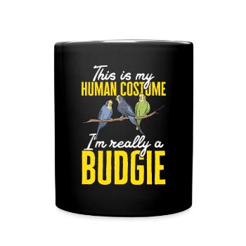 Wellensittich Sittich Vogel Haustier Geschenk - Tasse einfarbig - Schwarz - Vorne