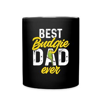 Budgerigar Parakeet Bird Pet Gift - Full Colour Mug - black - Front