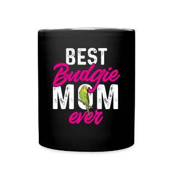 Budgerigar Perruche Oiseau Cadeau pour animaux de compagnie - Mug uni - noir - Devant