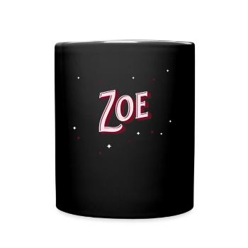 Zoe nom personnalisé - Mug uni - noir - Devant