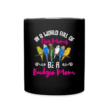Wellensittich Sittich Vogel Haustier Geschenk - Tasse einfarbig - Schwarz - Vorne