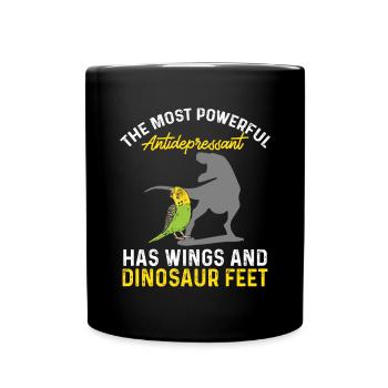 Budgerigar Perruche Oiseau Cadeau pour animaux de compagnie - Mug uni - noir - Devant