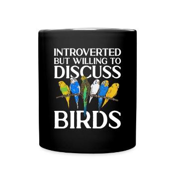 Wellensittich Sittich Vogel Haustier Geschenk - Tasse einfarbig - Schwarz - Vorne