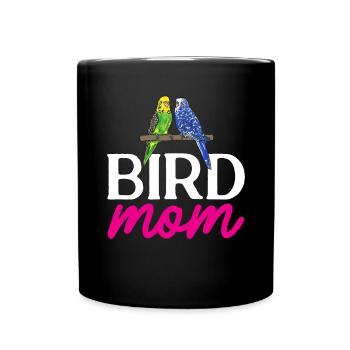 Budgerigar Parakeet Bird Pet Gift - Full Colour Mug - black - Front