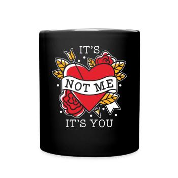 Valentinstag Herztag Amor Liebe Beziehung - Tasse einfarbig - Schwarz - Vorne