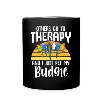 Budgerigar Perruche Oiseau Cadeau pour animaux de compagnie - Mug uni - noir - Devant