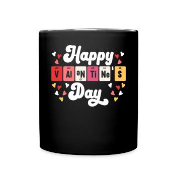 Valentinstag Herztag Amor Liebe Beziehung - Tasse einfarbig - Schwarz - Vorne