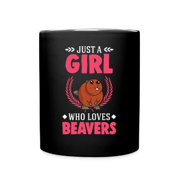 Beaver Girl Beaver Dam - Full Colour Mug - black - Front