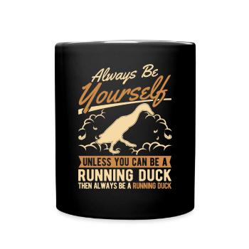 Indian Running Duck Gift Running Duck - Full Colour Mug - black - Front