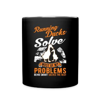 Indian Runner Duck Gift Running Duck - Full Colour Mug - black - Front