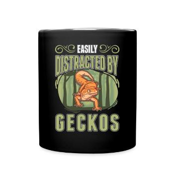 Facilement distrait par Geckos Leopard Gecko - Mug uni - noir - Devant