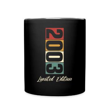 20th birthday 2003 Born 20 years - Full Colour Mug - black - Front