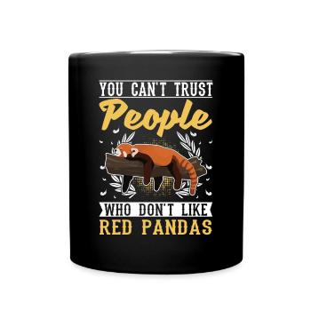 Red Panda Gift Cat Bear - Full Colour Mug - black - Front