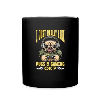 Carlin Chien Chien Ami Pet Pug Pug Pug Cadeau - Mug uni - noir - Devant
