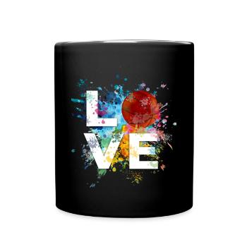 Baskteball Love - Tasse einfarbig - Schwarz - Vorne