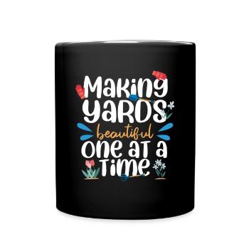 Rendre la cour belle une à la fois - Mug uni - noir - Devant