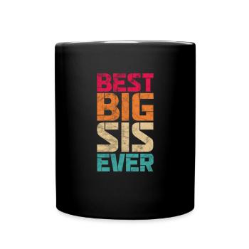 Grande sœur Frère frères et sœurs Cadeau - Mug uni - noir - Devant