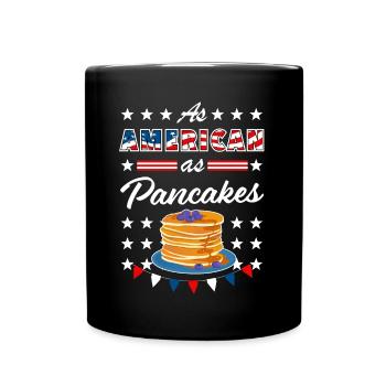 As American As Pancakes 4th of July USA - Mug uni - noir - Devant