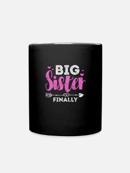 Grande sœur Frère frères et sœurs Cadeau - Mug uni - noir