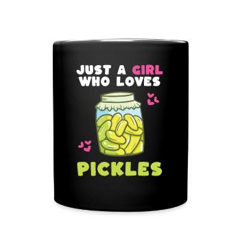 Just A Girl Who Loves Pickles - Tasse einfarbig - Schwarz - Vorne