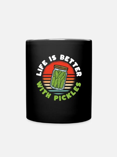 La vie est meilleure avec les cornichons - Mug uni - noir