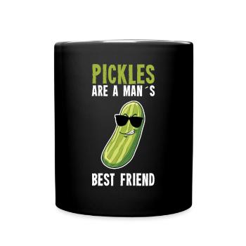 Pickles Are A Mans Best Friend - Tasse einfarbig - Schwarz - Vorne