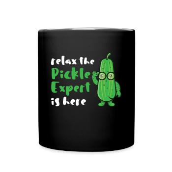 Relax The Pickle Expert is Here - Tasse einfarbig - Schwarz - Vorne