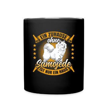 Samojede ist nur ein Haus Samojedenspitz - Tasse einfarbig - Schwarz - Vorne