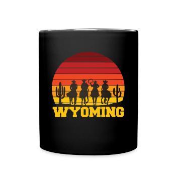 Wyoming Cowboy Buffalo Nature Randonnée Mountain Canyon - Mug uni - noir - Devant