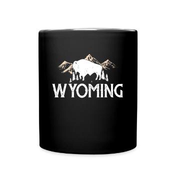 Wyoming Buffalo Randonnes Mountain Nature Souvenir - Mug uni - noir - Devant