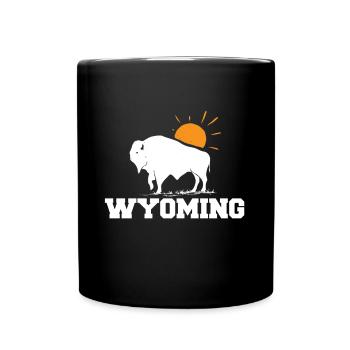 Wyoming Randonnée Buffalo Nature Randonnée Montagne Souven - Mug uni - noir - Devant