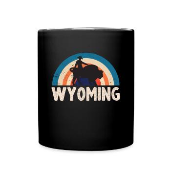 Buffalo Wyoming Cowboy Souvenir Nature Randonnée Montagne - Mug uni - noir - Devant
