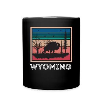 Randonnée Buffalo Nature Wyoming Souvenir Mountain Hike - Mug uni - noir - Devant