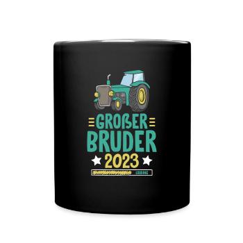 Großer Bruder 2023 Loading - Tasse einfarbig - Schwarz - Vorne