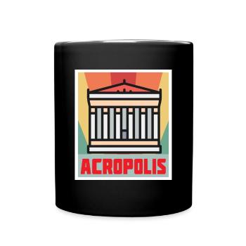 Parthenon Akropolis Athen Griechische Stadt Griech - Tasse einfarbig - Schwarz - Vorne