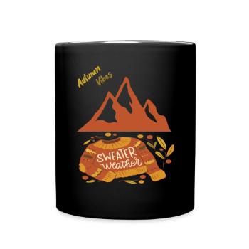 Herbst Berge Alpen Wandern Schweiz Wandern - Tasse einfarbig - Schwarz - Vorne