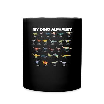 My Dino Alphabet Dinosaur Letter Name - Full Colour Mug - black - Front
