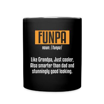 Funpa-definition Wie Opa, Nur Cooler - Tasse einfarbig - Schwarz - Vorne
