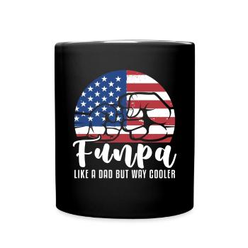 Funpa Like Dad But Way Cool Dad Grandpa Gift - Full Colour Mug - black - Front