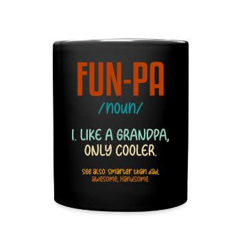 Funpa Definition Wie Ein Opa Nur Kühler - Tasse einfarbig - Schwarz - Vorne