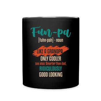 Funpa Definition Wie Ein Opa Nur Kühler - Tasse einfarbig - Schwarz - Vorne
