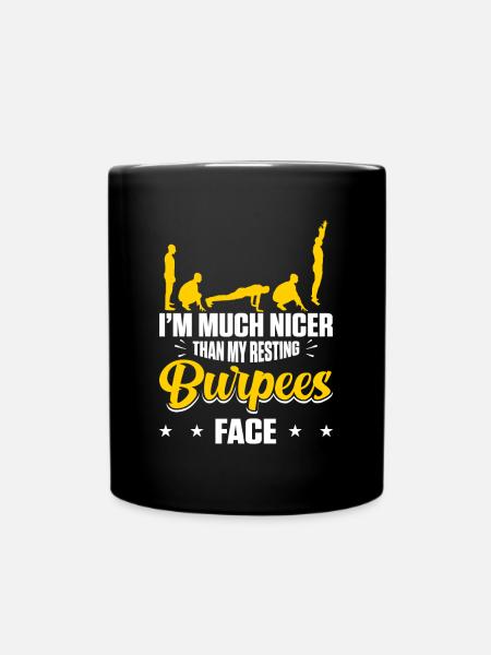 Burpees - Tasse einfarbig - Schwarz
